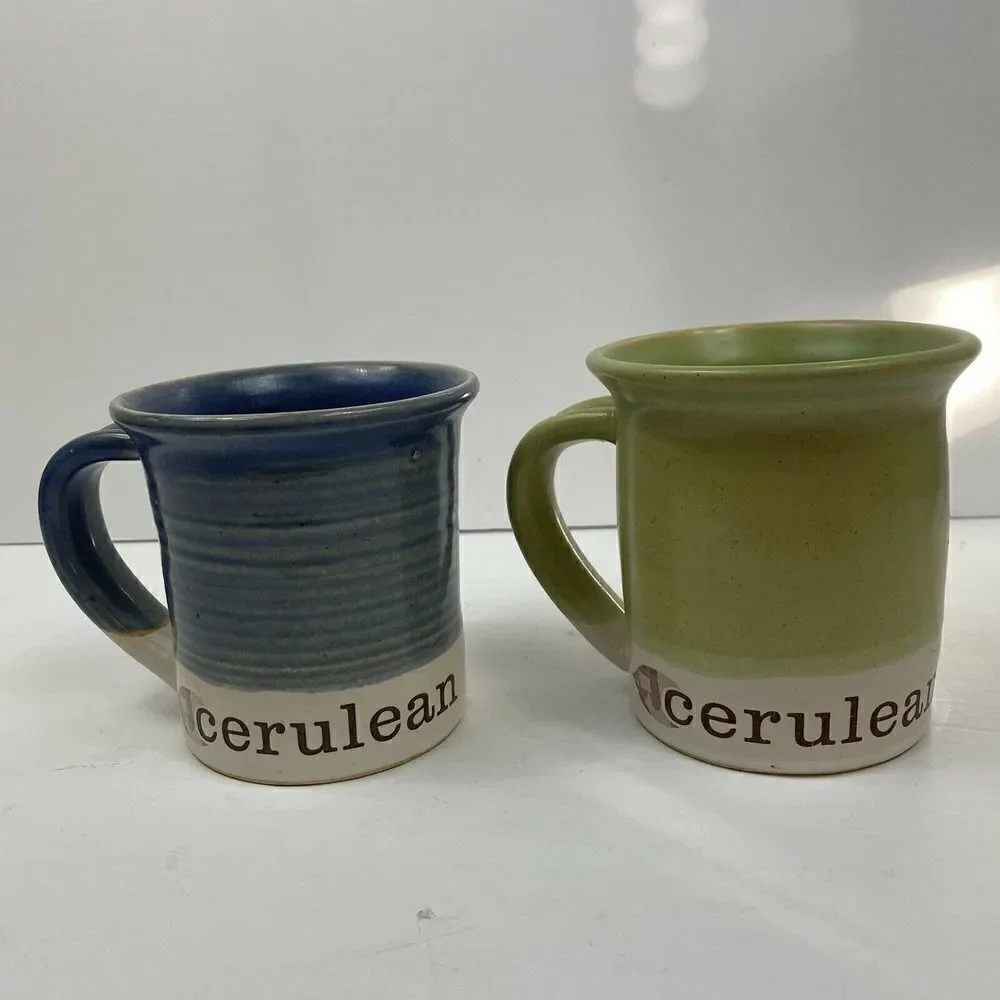 Mud Love Cerulean Coffee Mug Glazed with Handle